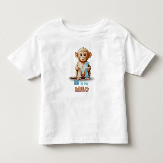 M is for Milo - Custom Toddler Shirt (Vorderseite)