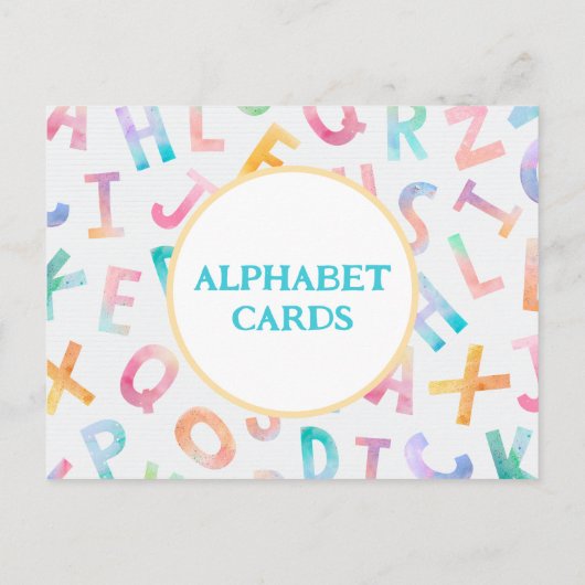 M is for Monkey - Alphabet Flash Card Postkarte (Rückseite)