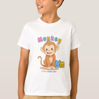 „M is for Monkey“ Alphabet-Shirt – Grow Every Day T-Shirt