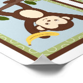M ist für das Monkey Dschungel Kinderzimmer Mauer Poster (Ecke)