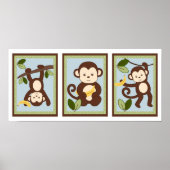 M ist für das Monkey Dschungel Kinderzimmer Mauer Poster (Vorne)