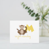 M ist für den Affen Postkarte (Stehend Vorderseite)