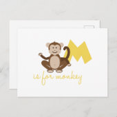 M ist für den Affen Postkarte (Vorne/Hinten)
