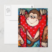 M ist für den Affen Postkarte (Vorne/Hinten)