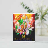 M ist für die mythische Postkarte (Stehend Vorderseite)