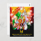 M ist für die mythische Postkarte (Vorne/Hinten)