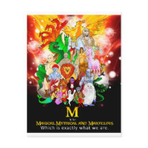 M ist für die mythische Postkarte