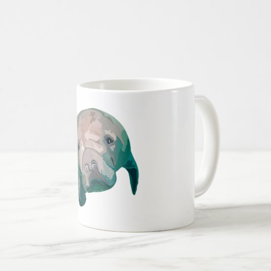 M ist für Manatee Kaffeetasse (VorderseiteRechts)