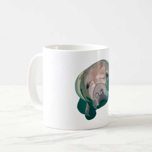 M ist für Manatee Kaffeetasse (Vorderseite Links)