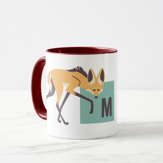 M ist für Maned Wolf (Papaya) Tasse (Vorderseite Links)