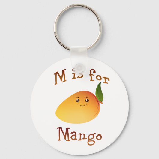 M ist für Mango Schlüsselanhänger (Vorderseite)