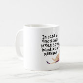 M ist für Meerkat Kaffeetasse (Vorderseite Links)