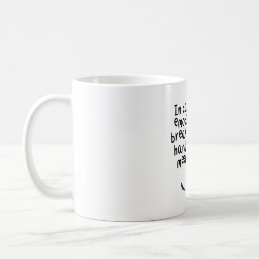 M ist für Meerkat Kaffeetasse (Links)