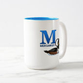 M ist für Merganser Zweifarbige Tasse (VorderseiteRechts)