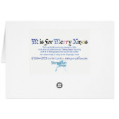 M ist für Merry Xmas Card (Rückseite Horizontal)