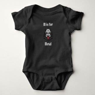 M ist für Metal Metalhead Baby Strampler
