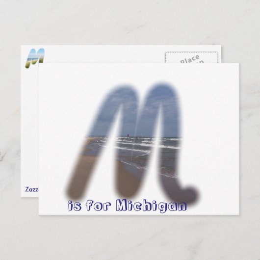 M ist für Michigan Postkarte (Vorne/Hinten)