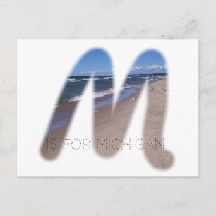 M ist für Michigan Postkarte