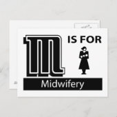 M ist für Midwifery Postkarte (Vorne/Hinten)