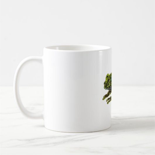 M ist für Mossy Frog Kaffeetasse (Links)