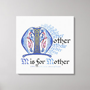 M ist für Mutter Canvas Print Leinwanddruck