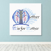 M ist für Mutter Canvas Print Leinwanddruck (Insitu (Holzboden))