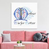 M ist für Mutter Canvas Print Leinwanddruck (Insitu (Wohnzimmer))