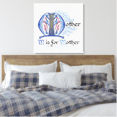 M ist für Mutter Canvas Print Leinwanddruck (Insitu (Schlafzimmer))