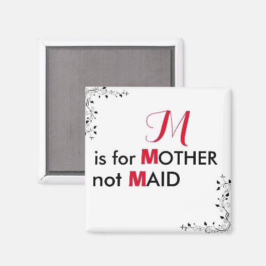 M ist für Mutter, nicht für Magnet | Personalisier (Vorderseite/Rückseite)