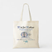 "M ist für Mutter"-Tasche Tragetasche (Rückseite)