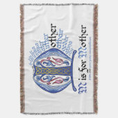 M ist für Mutter Throw Blanket Decke (Vorderseite Vertikal)
