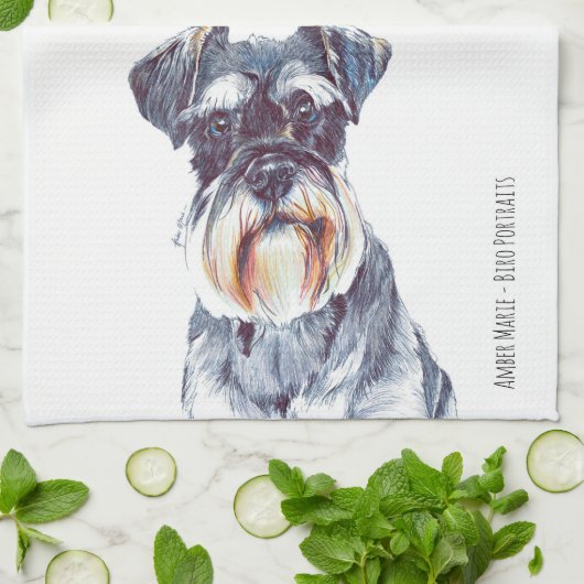 M ist für Zwergschnauzer Handtuch (Gefaltet)