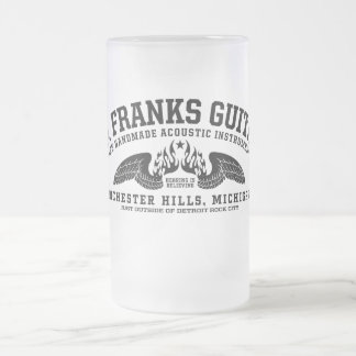M.J. Frank-Gitarren-Flügel-Getränkebehälter Mattglas Bierglas