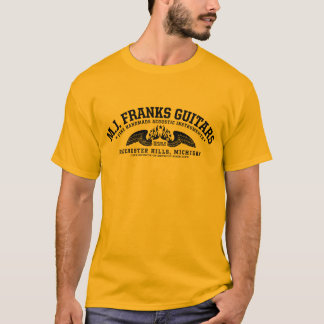 M.J. Frank-Gitarren-Flügel-Gold T-Shirt