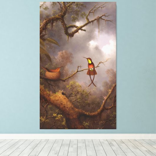 M. J. HEADE - Crimson Topaz Hummingbirds (1870-83) Leinwanddruck (Insitu (Holzboden))