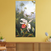 M. J. HEADE zwei Hummingvögel über einer weißen Or Leinwanddruck (Insitu (Wohnzimmer))