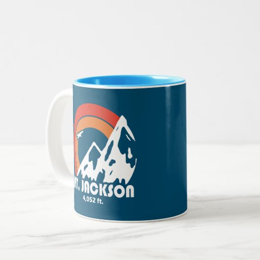 M. Jackson New Hampshire Sun Eagle Zweifarbige Tasse (Vorderseite Links)