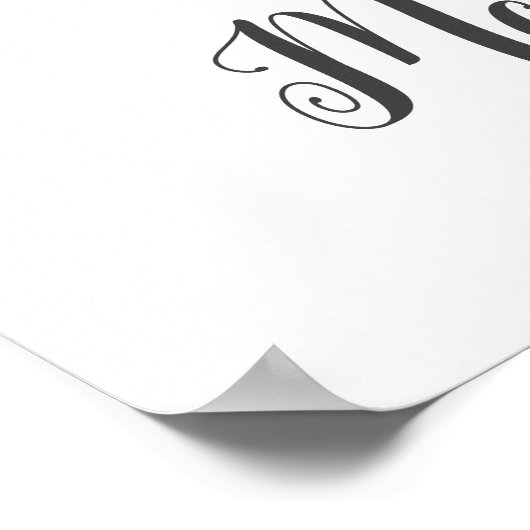 M Letter Monogram Greenerity Kinderzimmer Name Wal Poster (Ecke)