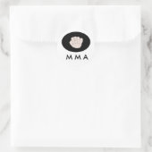 M M A Design Runder Aufkleber (Tasche)