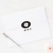 M M A Design Runder Aufkleber (Umschlag)