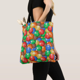 M&M Candy Tote Bag | Farbige Trick-oder-Leckerei-T Tasche