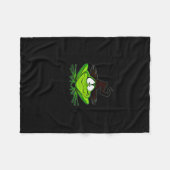 M Machusetts Whimsy Frog Witches Hat Halloween Wit Fleecedecke (Vorderseite (Horizontal))