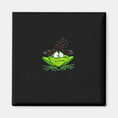 M Machusetts Whimsy Frog Witches Hat Halloween Wit Magnet (Vorne)