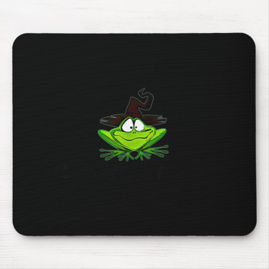 M Machusetts Whimsy Frog Witches Hat Halloween Wit Mousepad (Vorne)