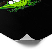 M Machusetts Whimsy Frog Witches Hat Halloween Wit Poster (Ecke)