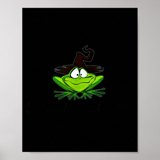 M Machusetts Whimsy Frog Witches Hat Halloween Wit Poster (Vorne)