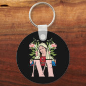 M Mary Jungfrau Heiliges Herz Jesus Religiöse Cath Schlüsselanhänger (Vorderseite)