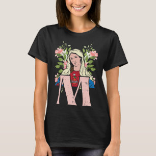 M Mary Jungfrau Heiliges Herz Jesus Religiöse Cath T-Shirt