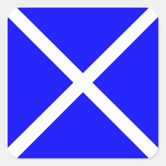 "M" (Mike) Code des Signalflagge Quadratischer Aufkleber (Vorderseite)