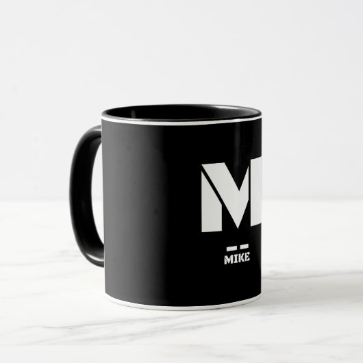 M(Mike) NATO Phonetischer Alphabet & Morse Code Tasse (Vorderseite Links)